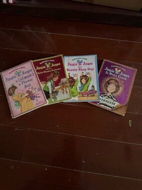 Junie B. Jones Paperback Book Set - Pink, Red, Blue & Purple Covers